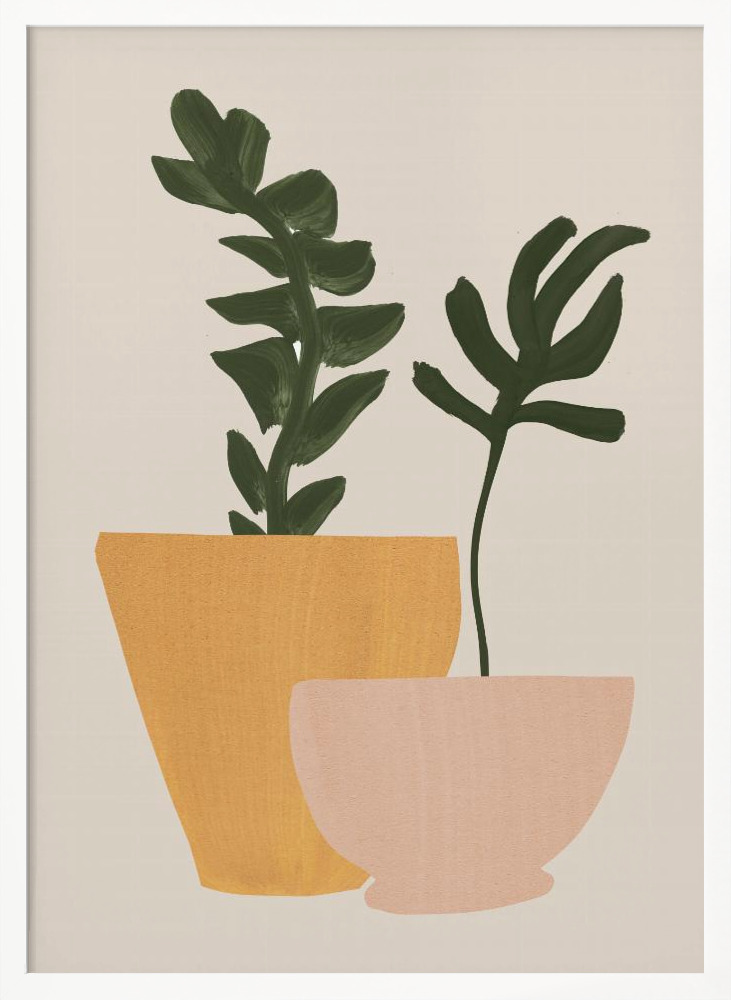 Poster - Planted white wood poster frame