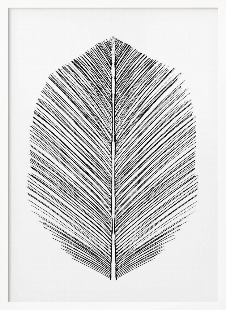 Affiche - Feather cadre de poster en bois blanc