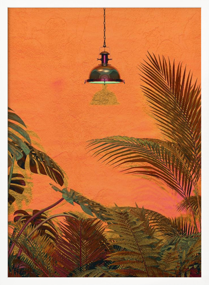 Poster - TROPICAL WALL white wood poster frame