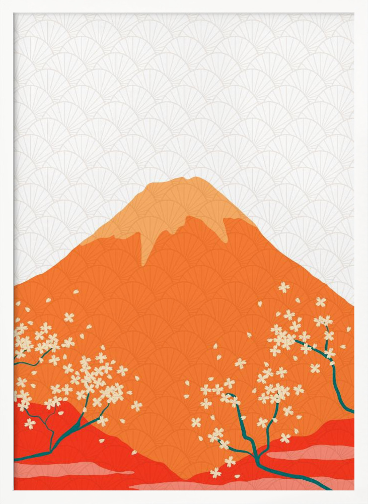 Poster - Sakura Warmth white wood poster frame