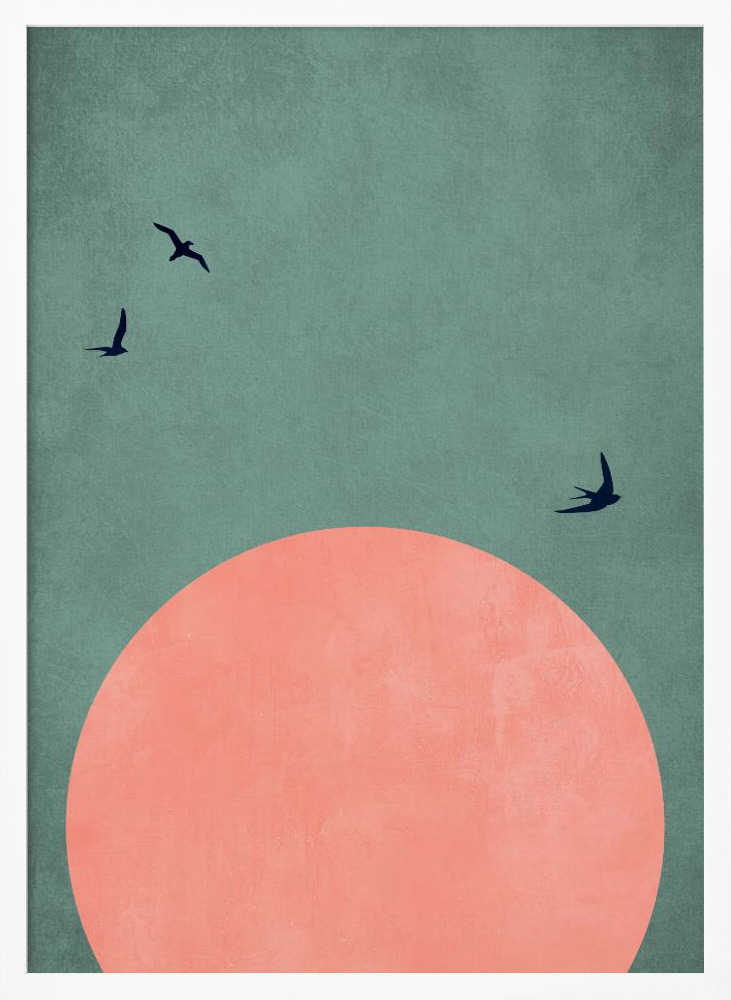 Poster - A Beautiful Day white wood poster frame