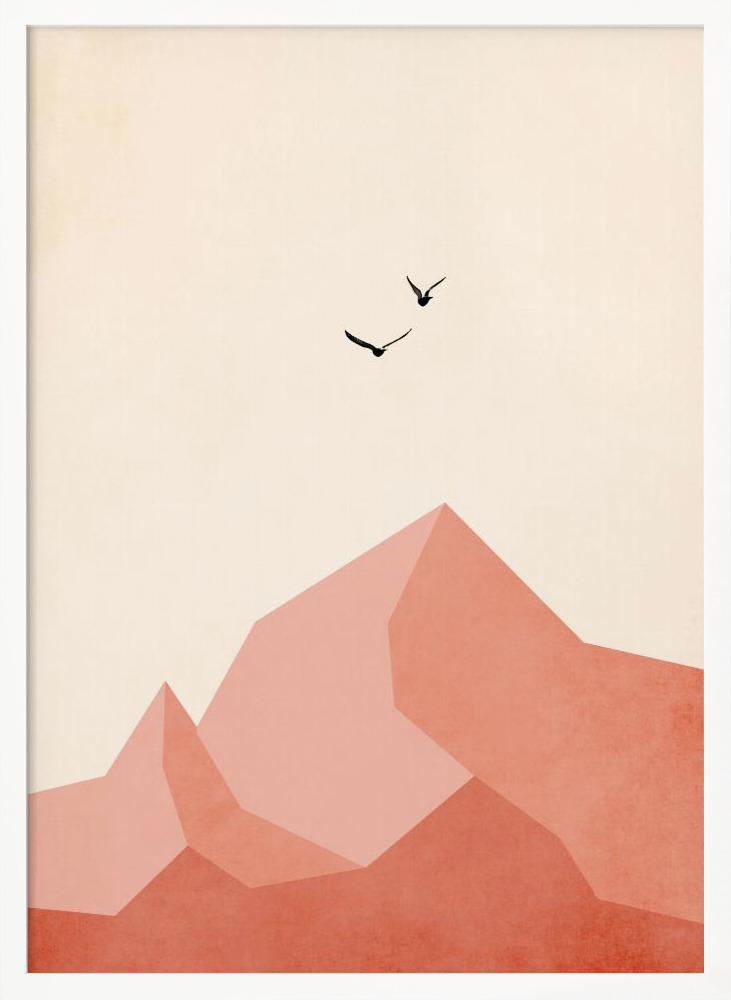 Poster - Zugspitze, Eins white wood poster frame