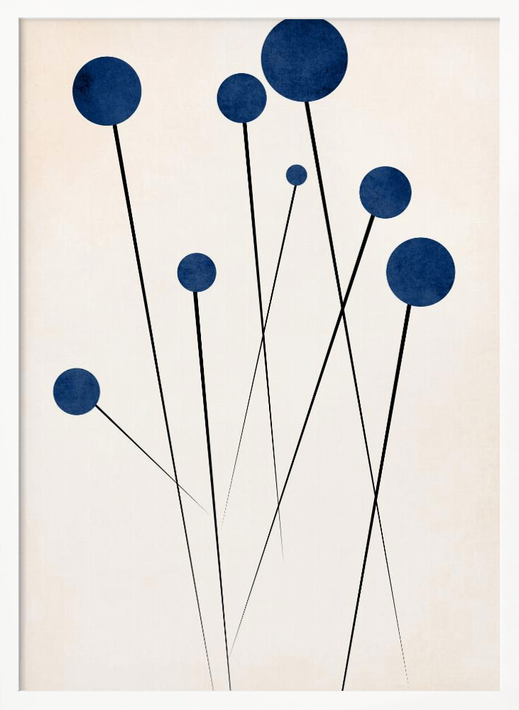 Poster - Wild Blueberries posterframe wit hout