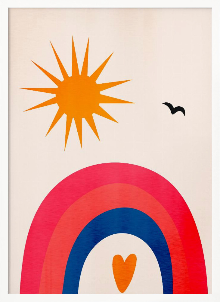 Poster - Happy Days! white wood poster frame