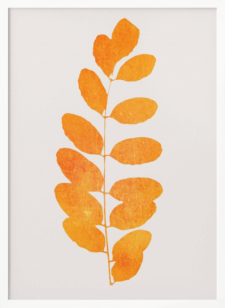 Poster - Oak Leaf white wood poster frame