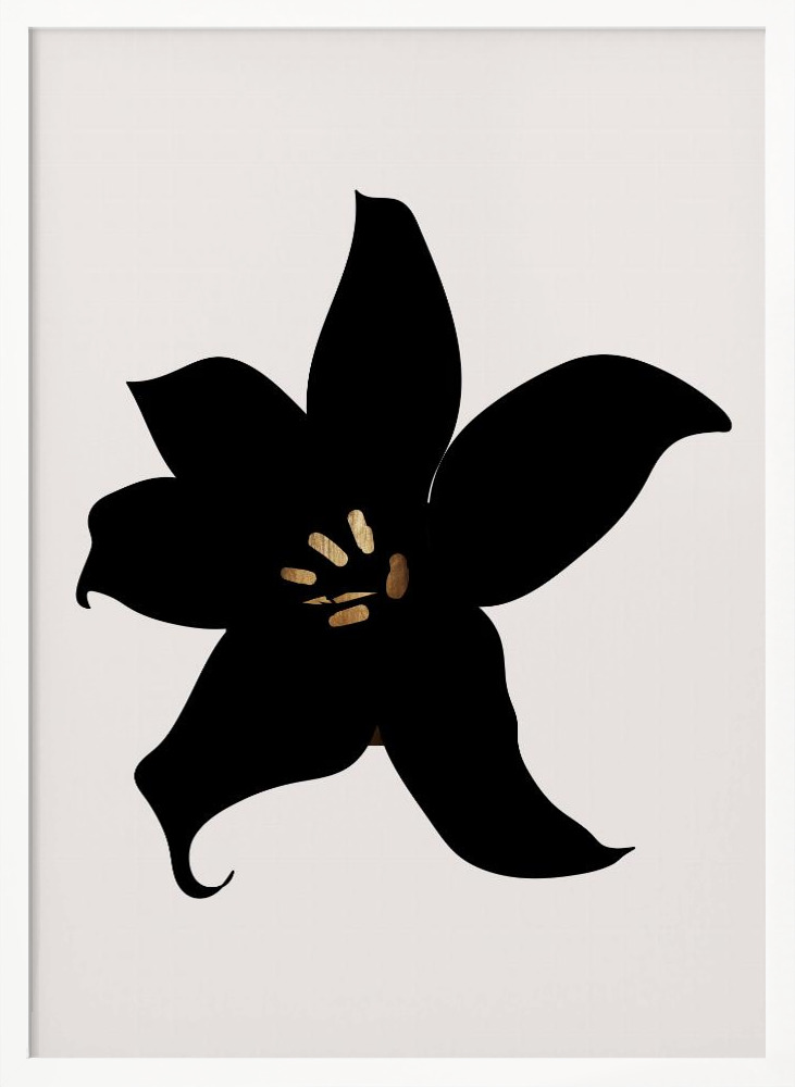 Poster - Dark Orchid posterframe wit hout