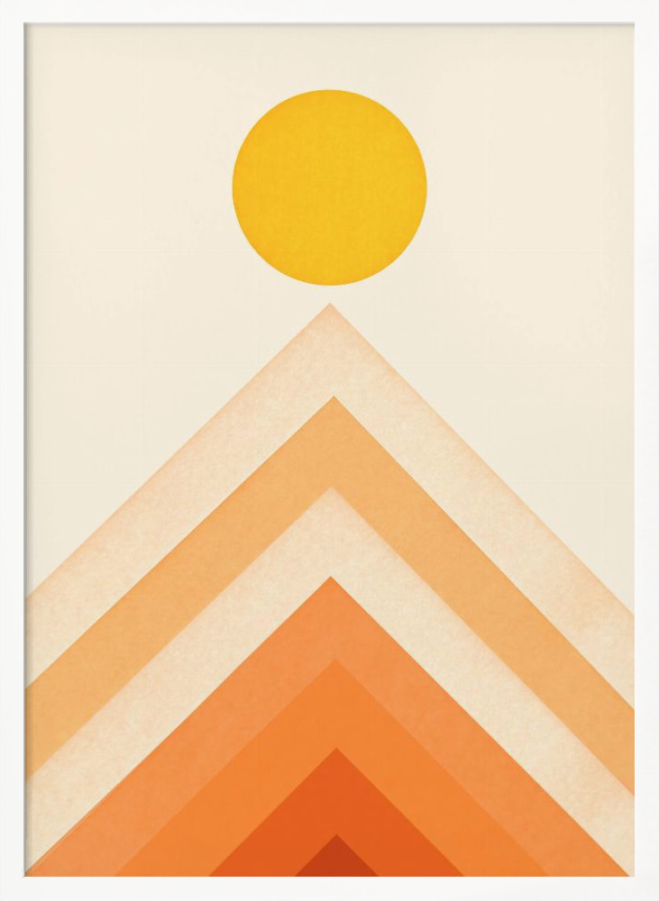 Poster - Mountainscape Nº4 white wood poster frame
