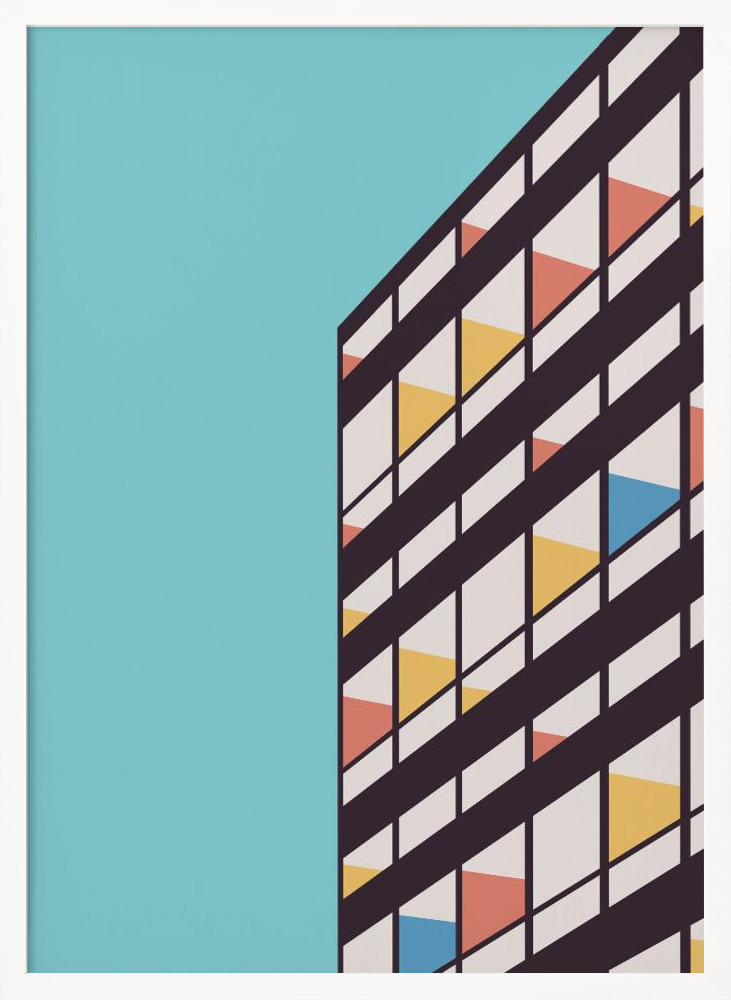 Poster - Corbusier white wood poster frame