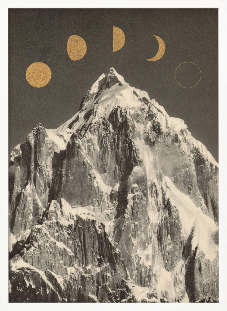 Poster - - Moon Phases ★★★ posterframe wit hout