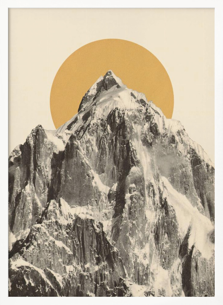 Poster - - Mountainscape posterframe wit hout