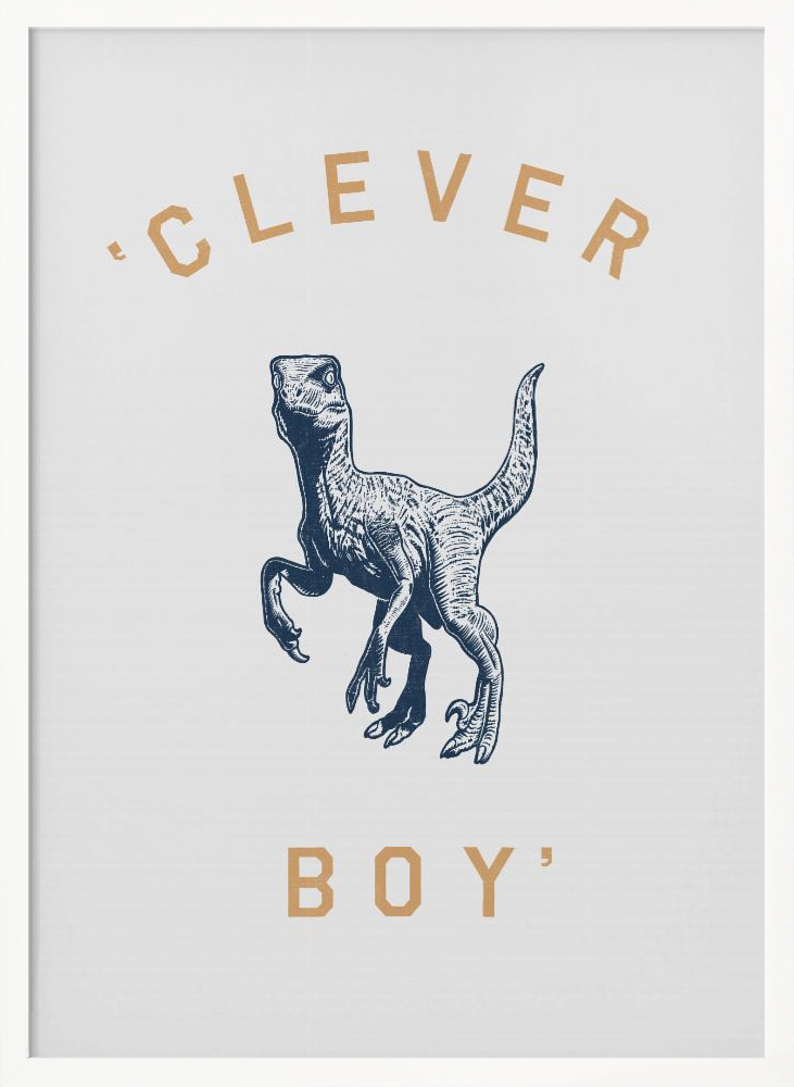 Affiche - Clever Boy cadre de poster en bois blanc