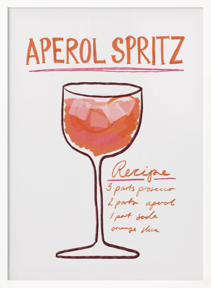 Poster - Aperol Spritz posterframe wit hout