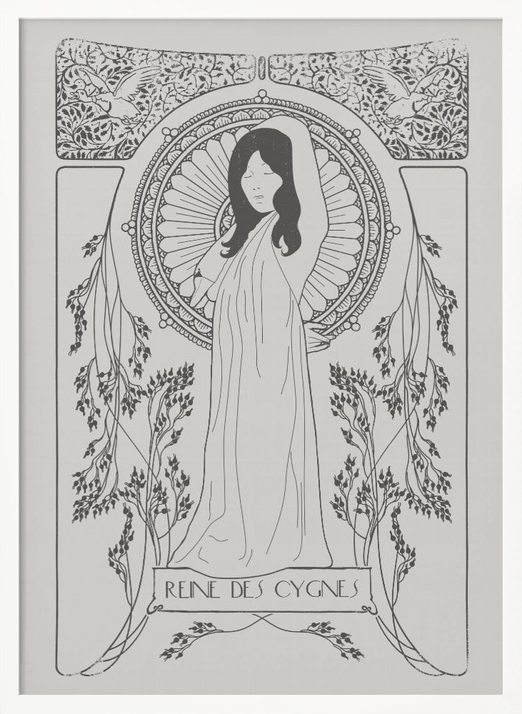 Poster - Reine Des Cygnes Nº1 white wood poster frame
