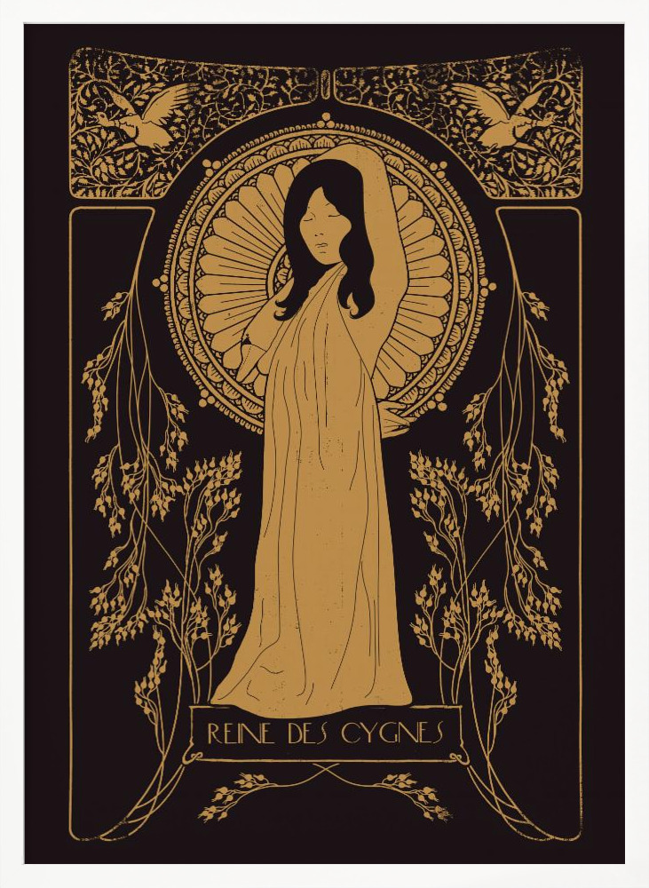 Poster - Reine Des Cygnes Nº2 white wood poster frame