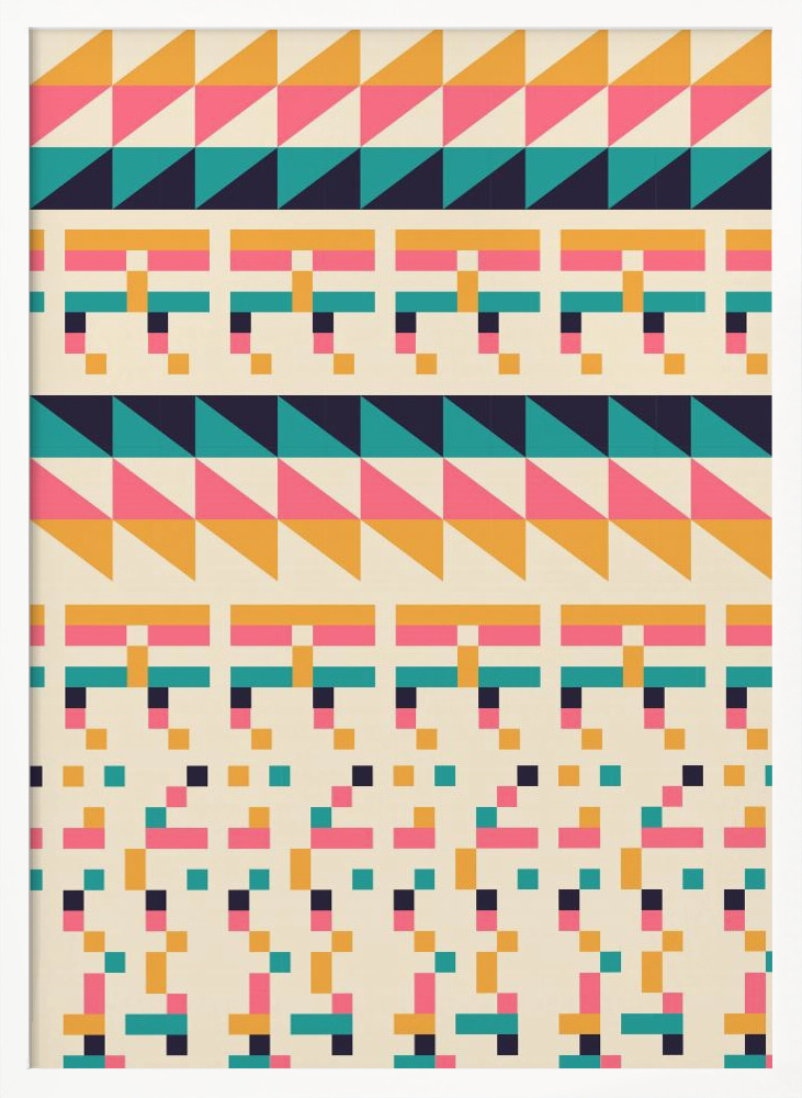 Affiche - Pattern Nº1 cadre de poster en bois blanc