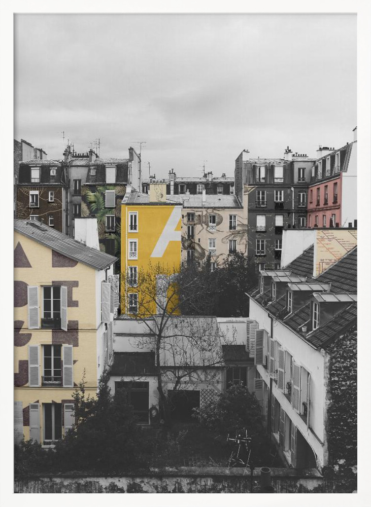 Poster - Paris Tags posterframe wit hout