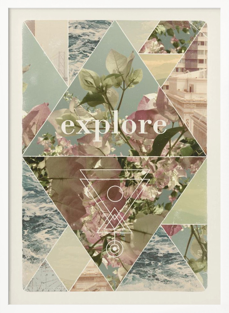 Affiche - Explore I  A1 cadre de poster en bois blanc