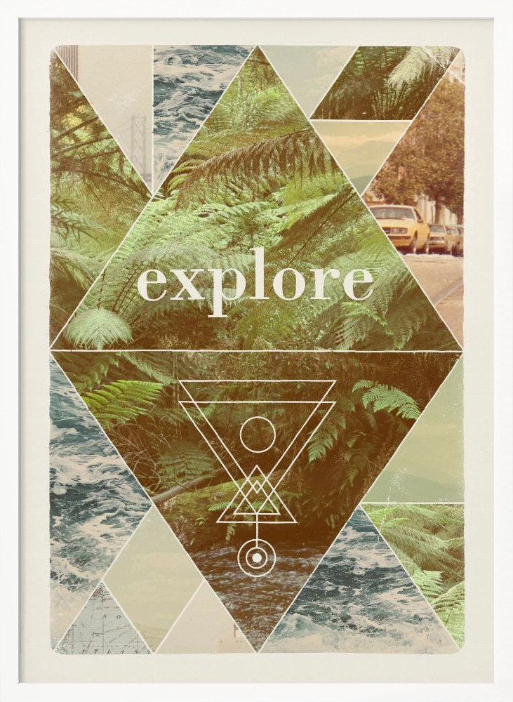 Affiche - Explore Ii   A1 cadre de poster en bois blanc