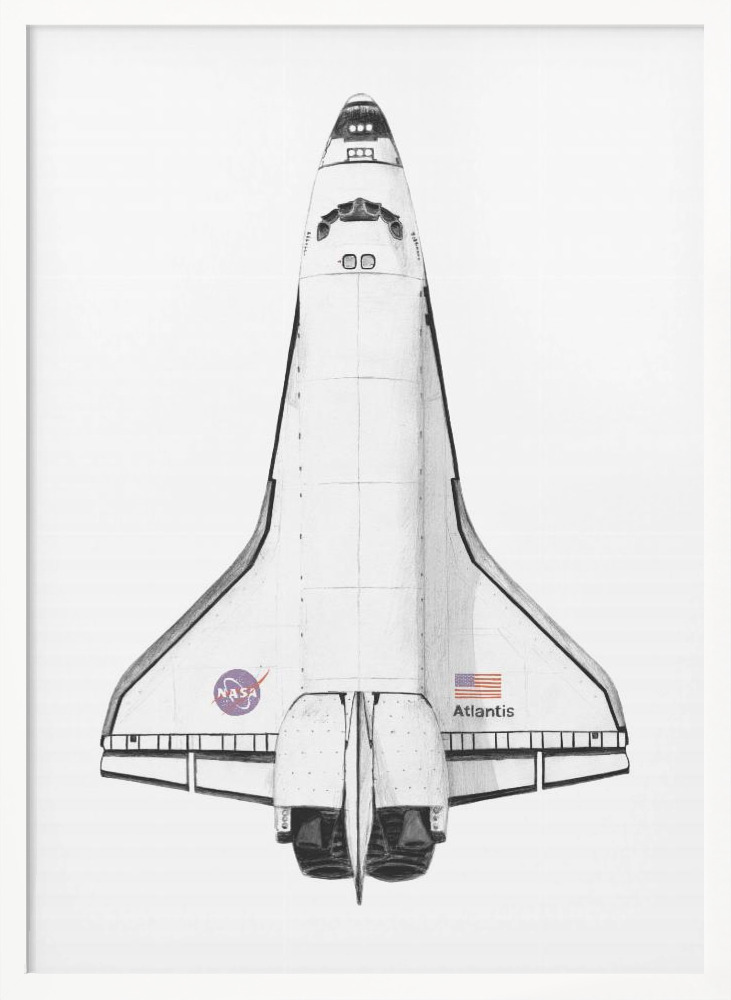 Poster - Atlantis white wood poster frame