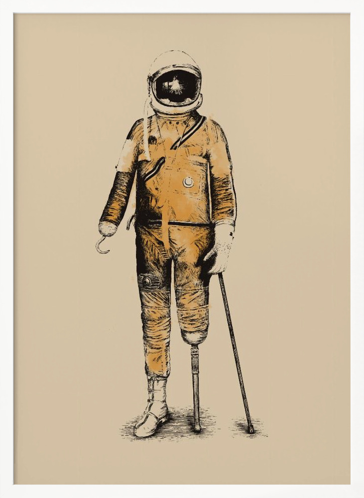 Poster - Astropirate white wood poster frame
