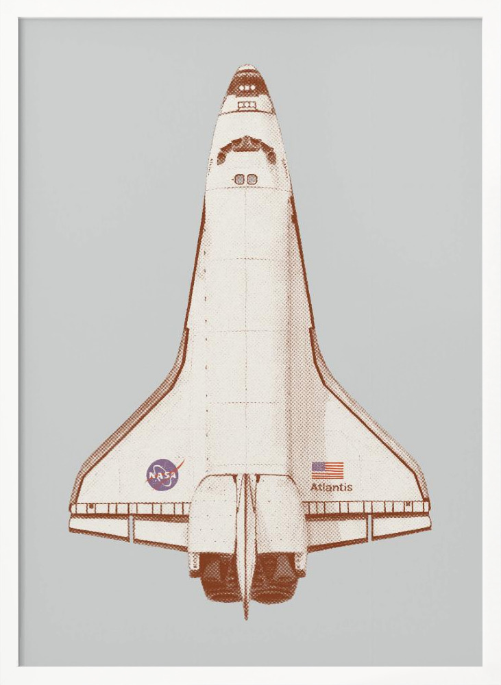 Poster - Atlantis white wood poster frame