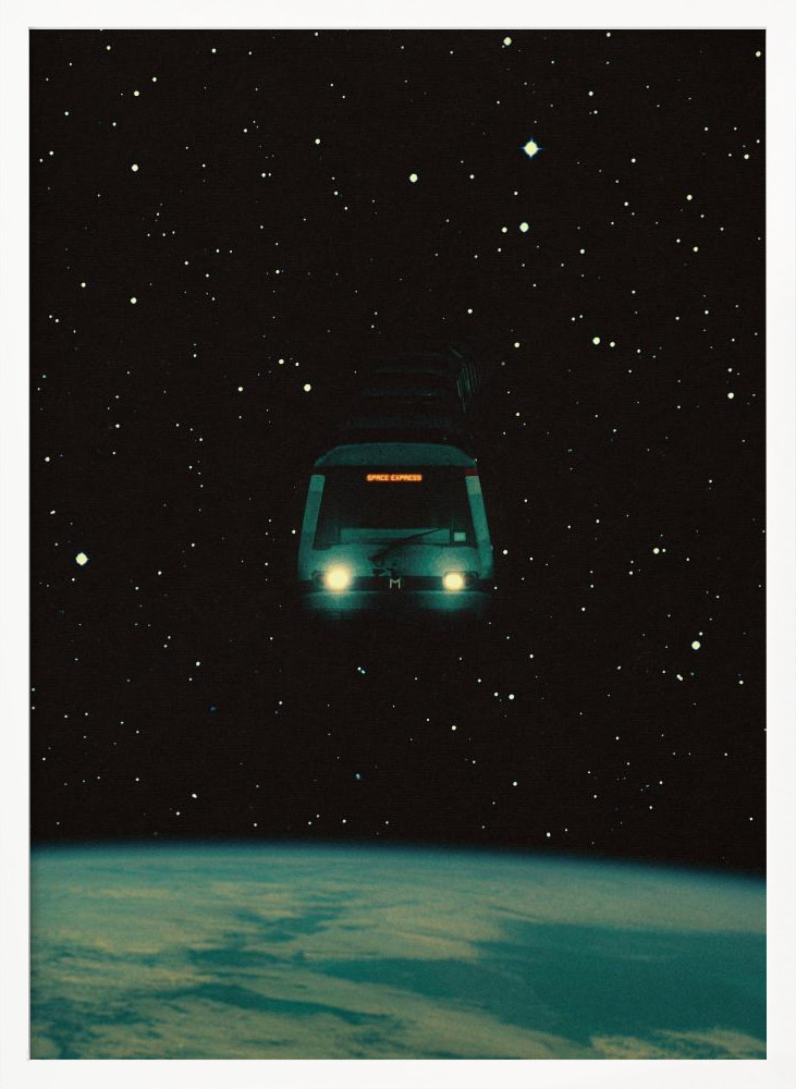 Poster - Space Express white wood poster frame