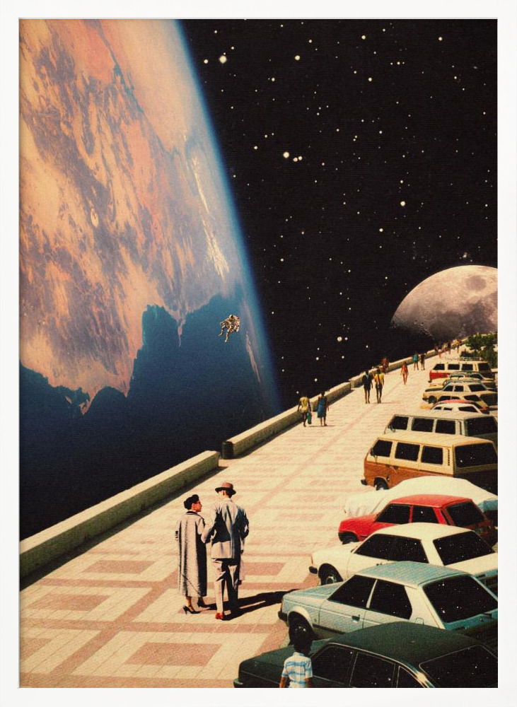 Poster - Space Promenade white wood poster frame