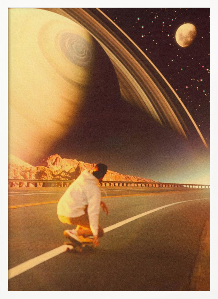 Poster - - Space Sk8er posterframe wit hout