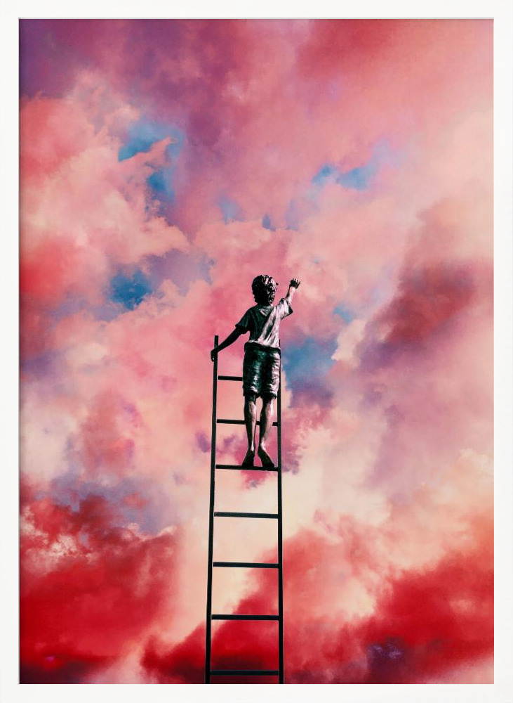 Poster - Cloud Painter white wood poster frame