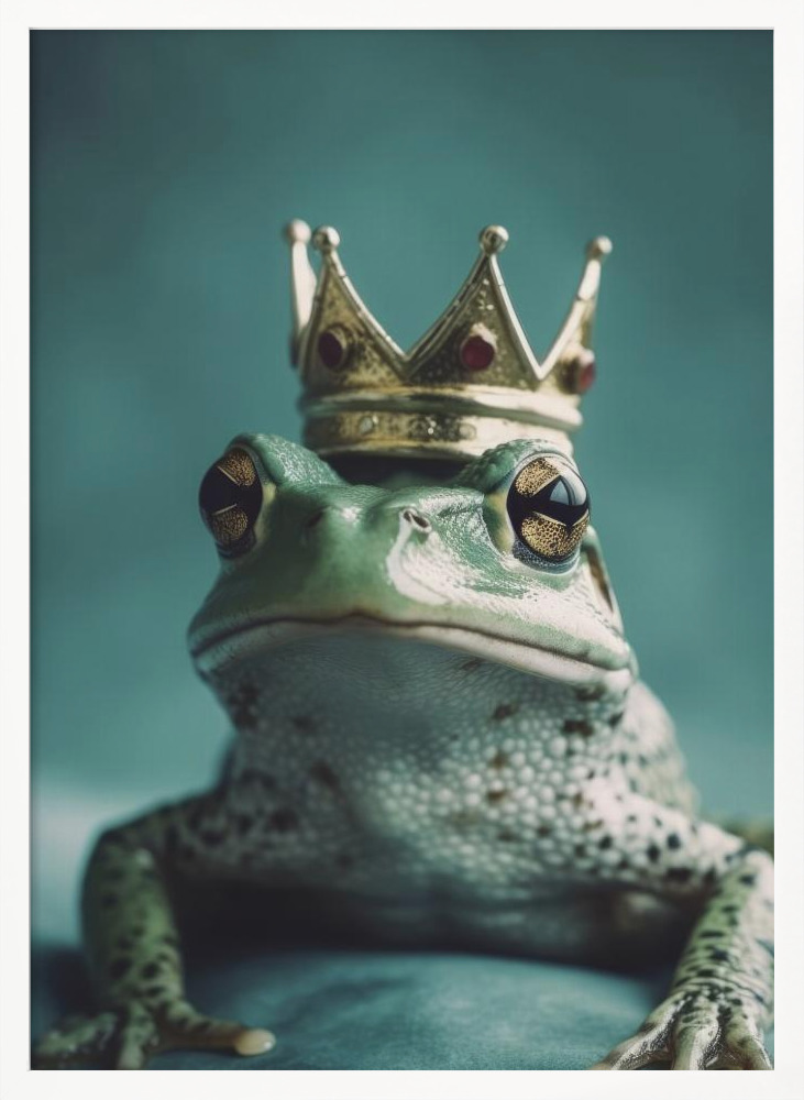 Poster - Kiss The Frog posterframe wit hout