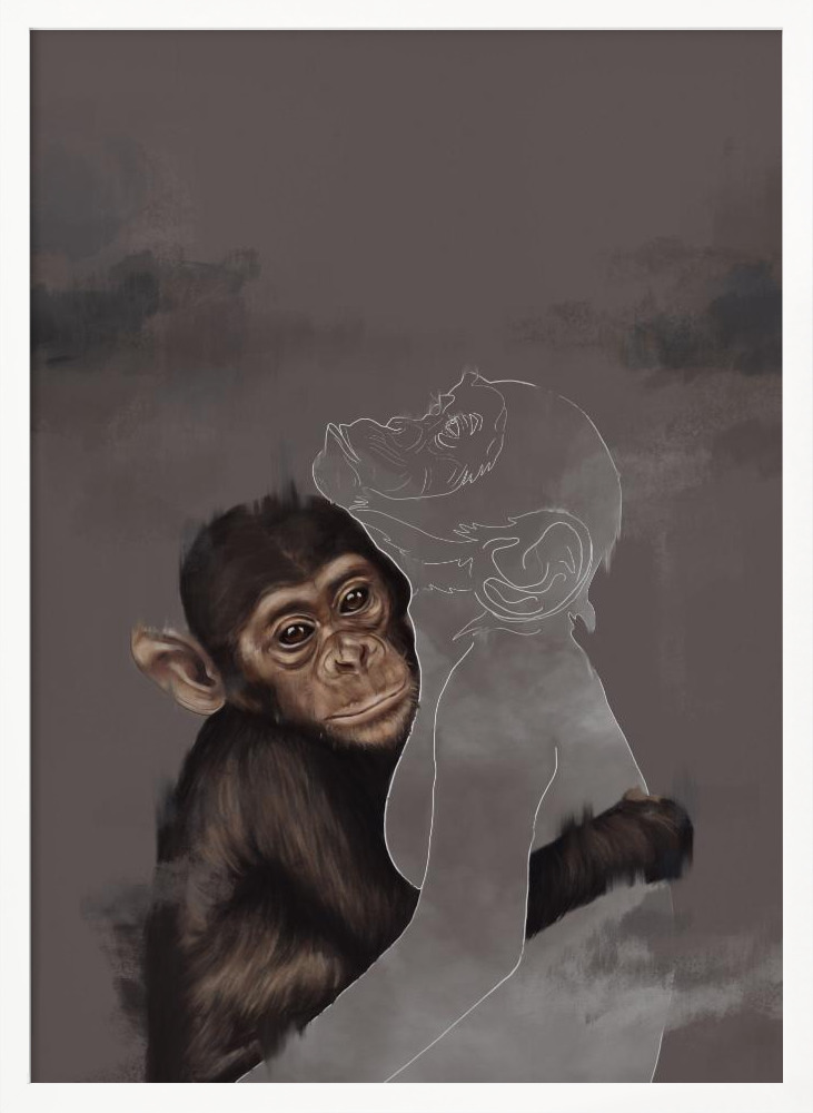Póster - Where Art Thou white wood poster frame