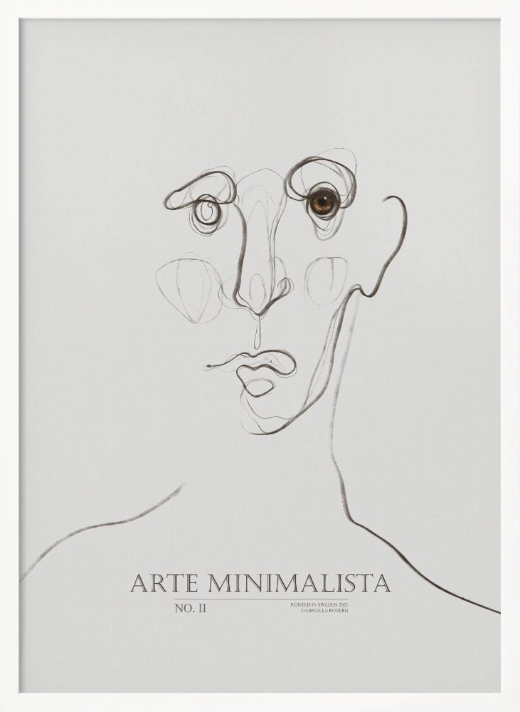 Poster - Arte Minimalista No2 posterframe wit hout
