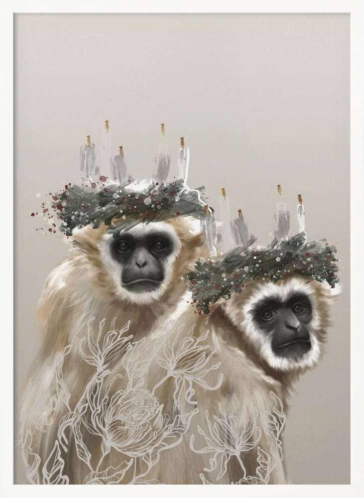 Póster - Lucia white wood poster frame