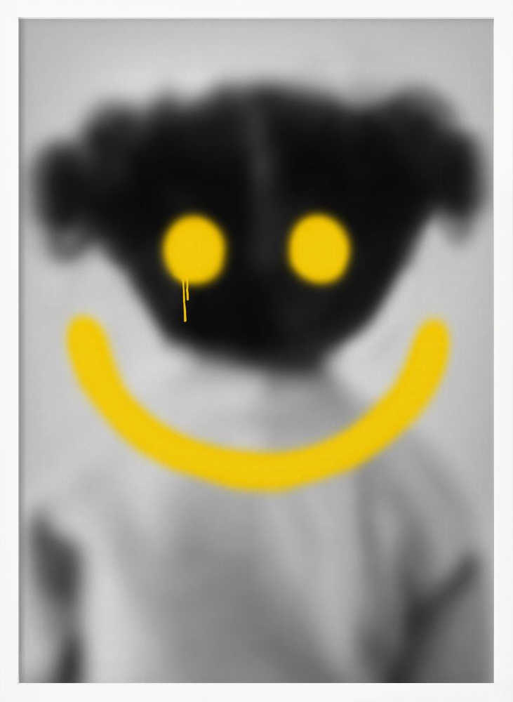 Affiche - Smile II cadre de poster en bois blanc