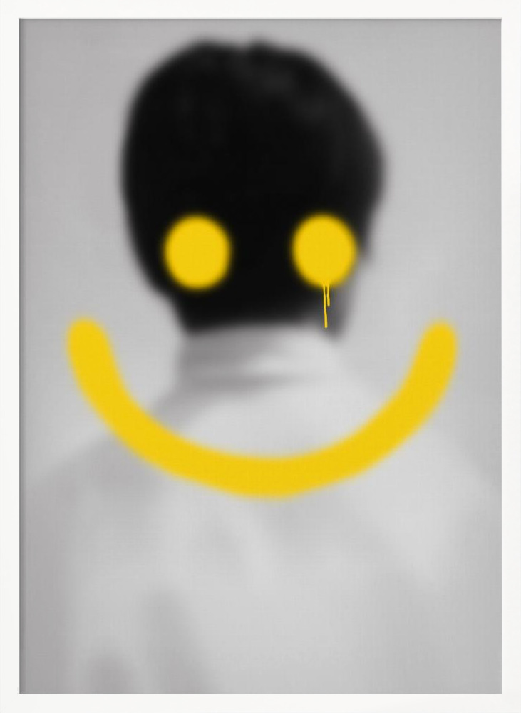 Affiche - Smile cadre de poster en bois blanc