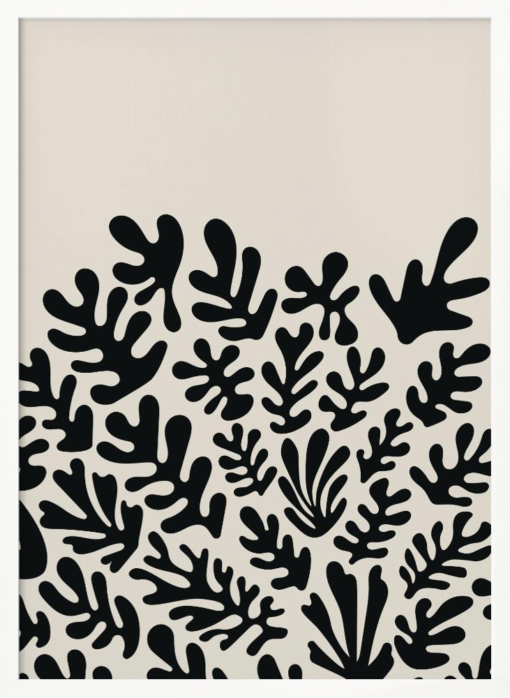 Affiche - Henri Matisse Black Algae Collection #2 cadre de poster en bois blanc
