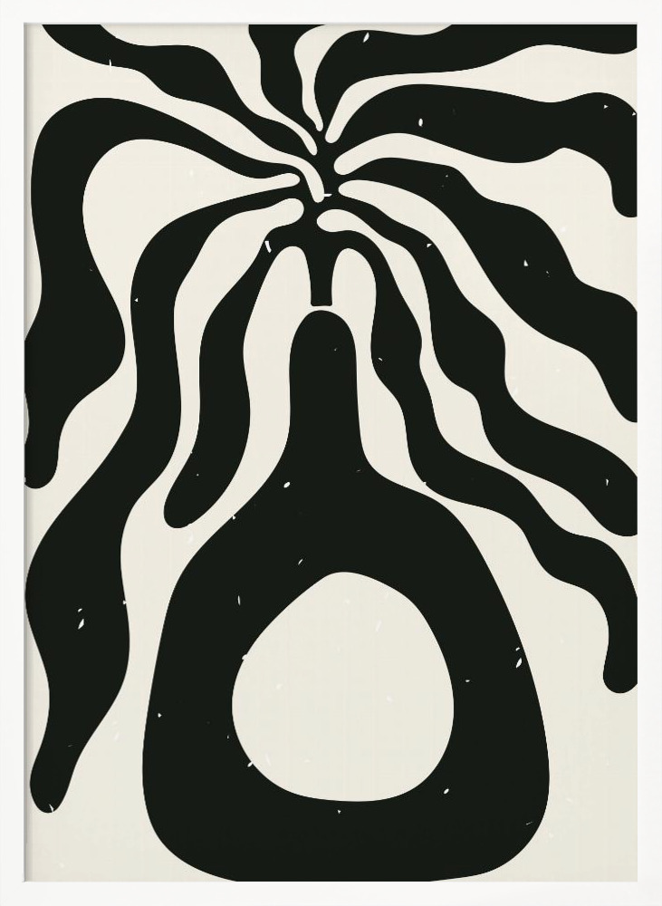 Poster - Henri Matisse Black Algae white wood poster frame