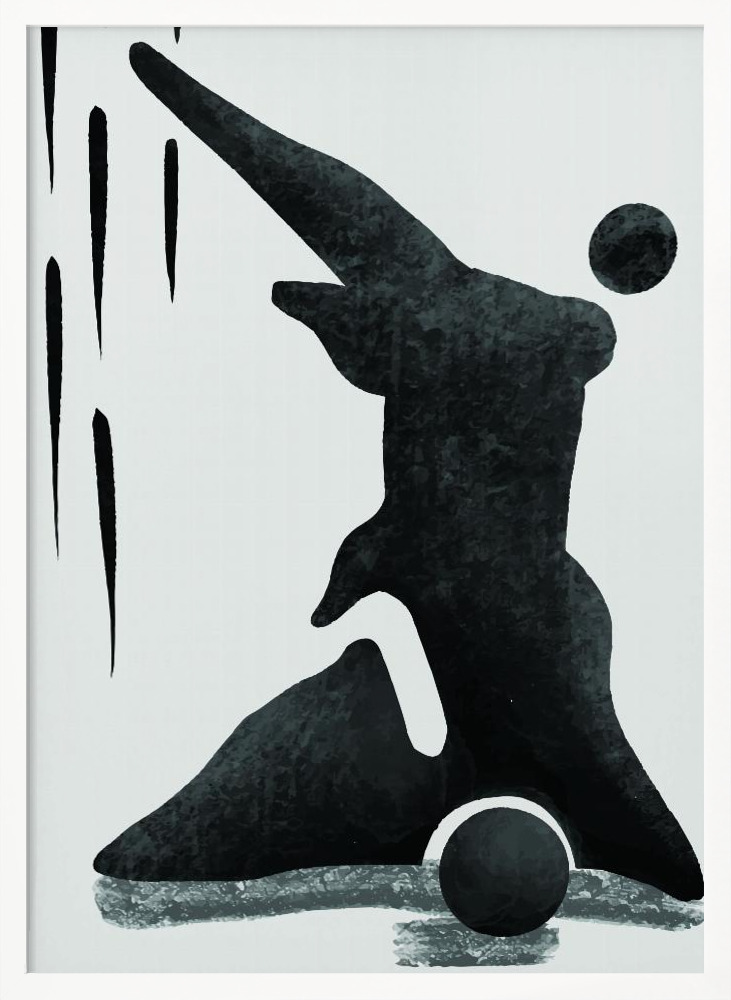 Poster - Henri Matisse Bodies #2 white wood poster frame