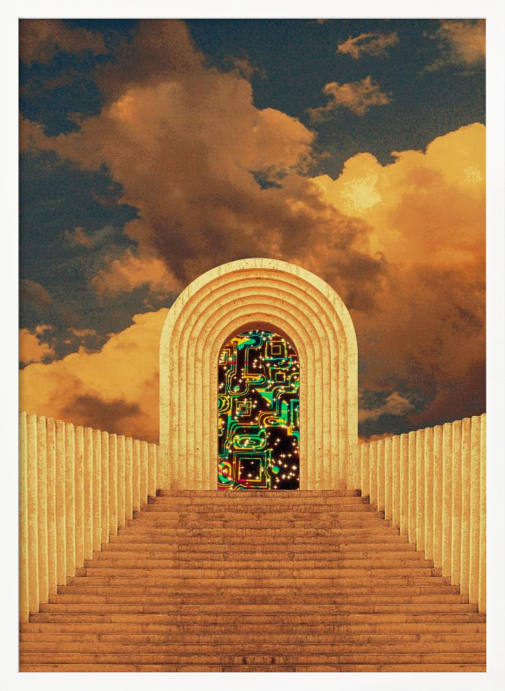 Poster - Gateway to the Circuitry of Knowledge white wood poster frame