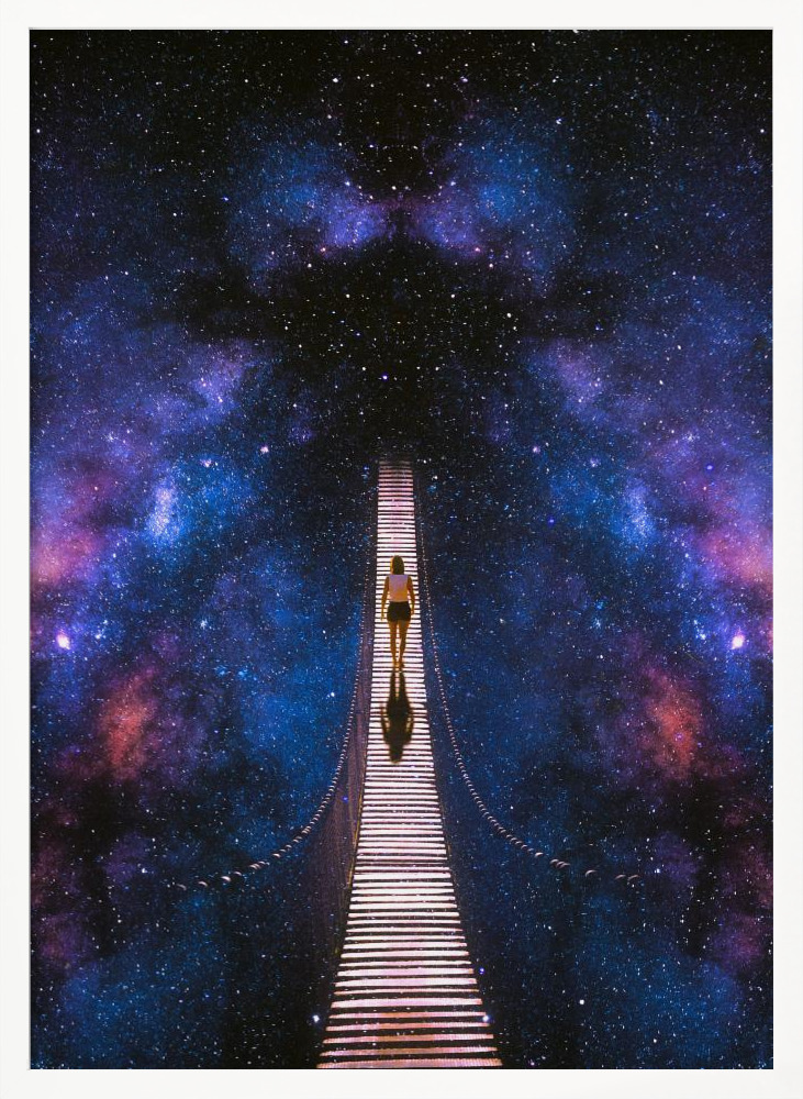 Poster - Infinity white wood poster frame