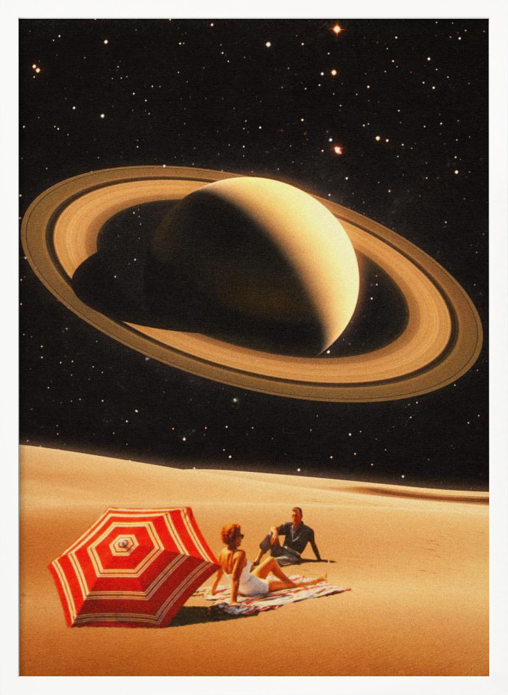 Poster - Space Date white wood poster frame