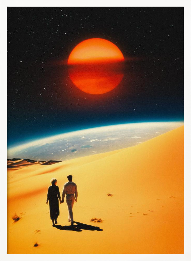 Poster - Cosmic Connection white wood poster frame