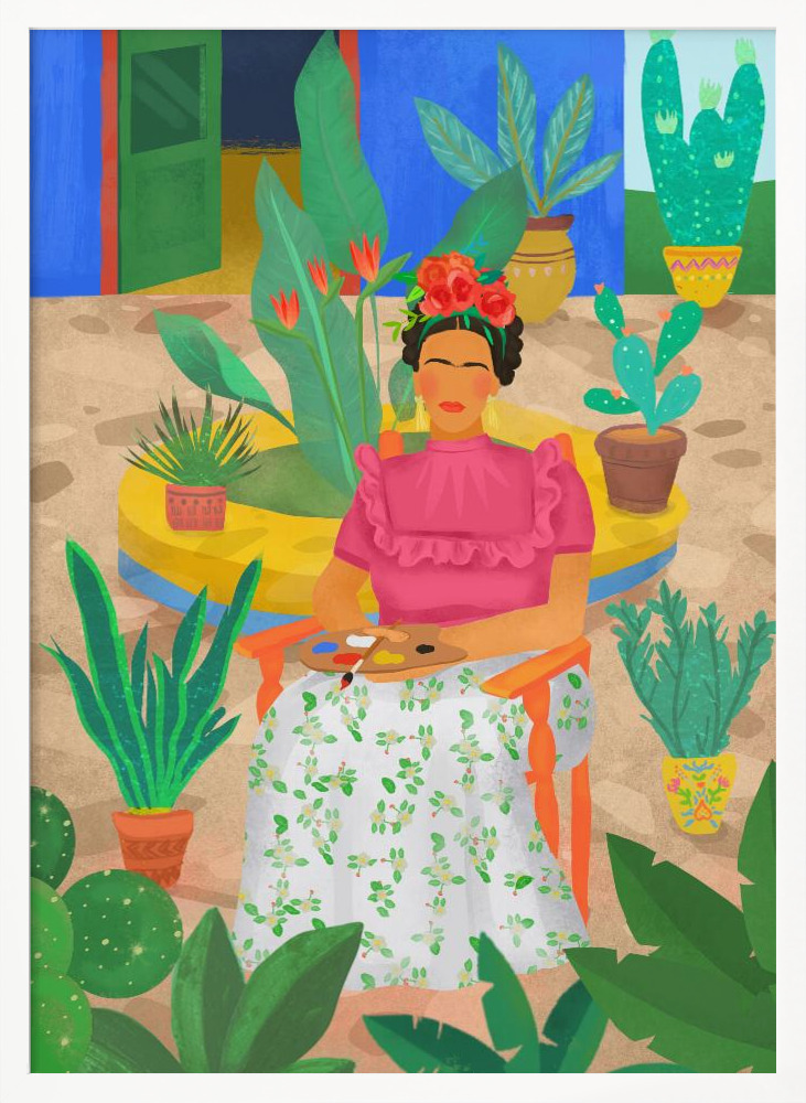 Poster - Frida white wood poster frame
