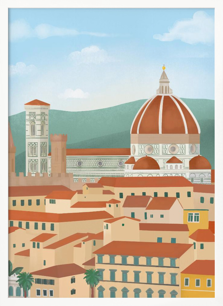 Poster - Florence white wood poster frame