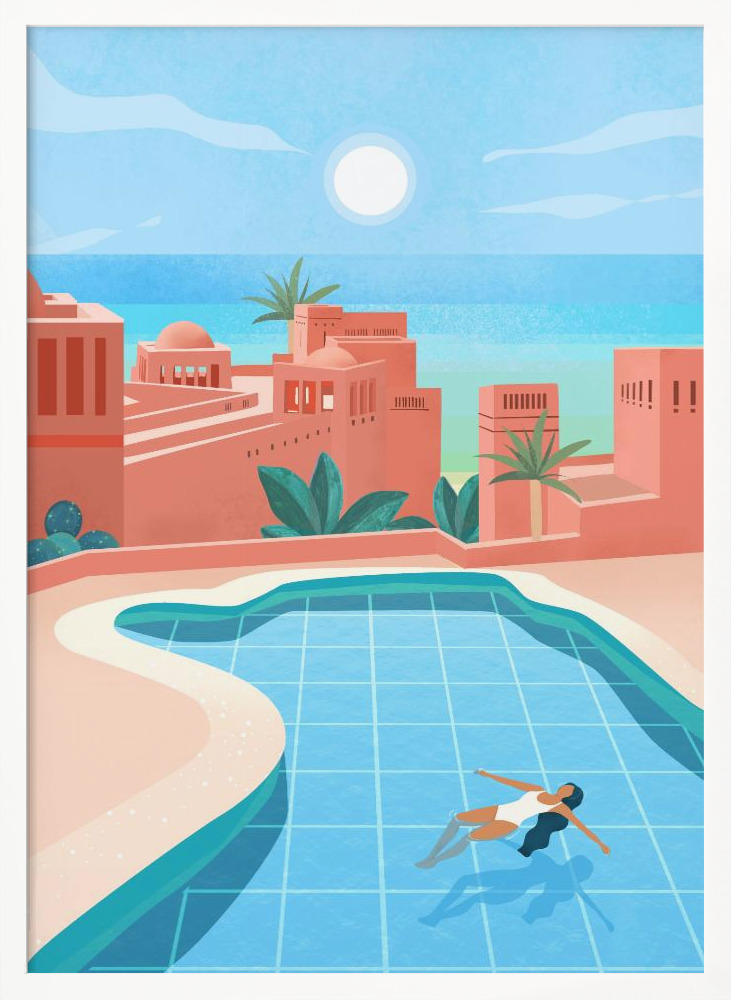 Poster - Tenerife white wood poster frame