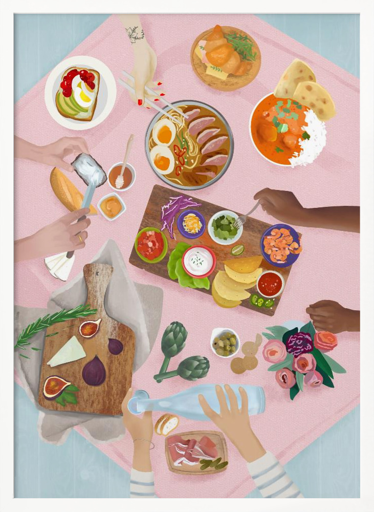 Poster - Brunch white wood poster frame