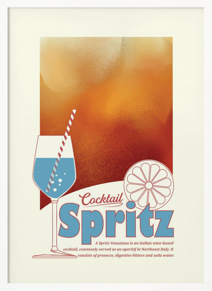 Poster - Aperol Spritz print posterframe wit hout
