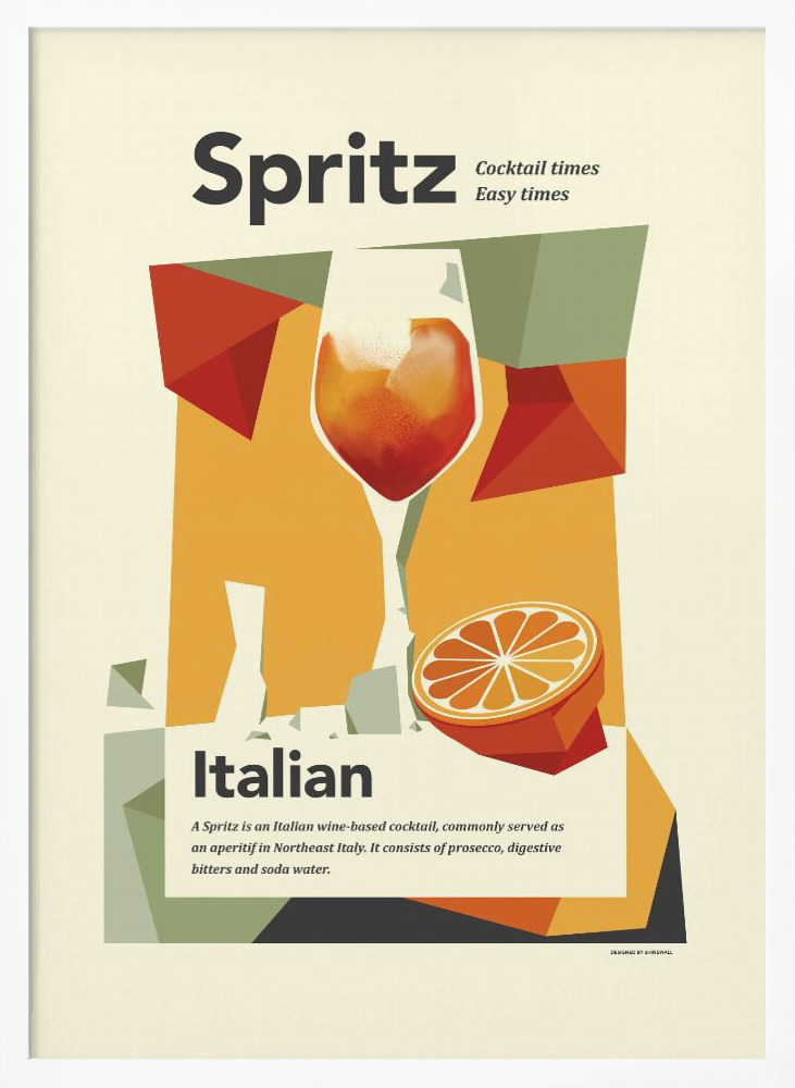 Poster - Aperol spritz print posterframe wit hout