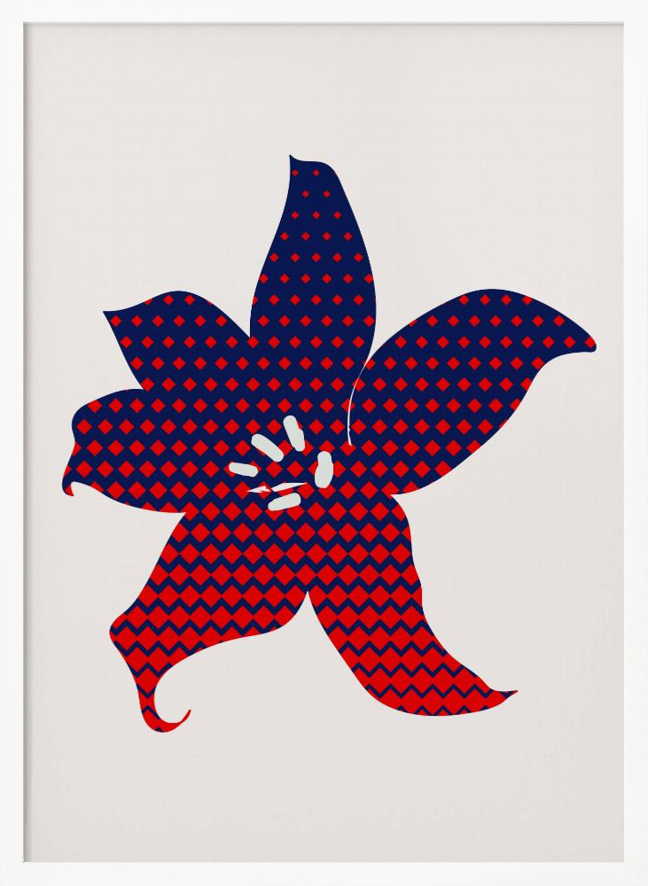 Poster - Pop Flower posterframe wit hout