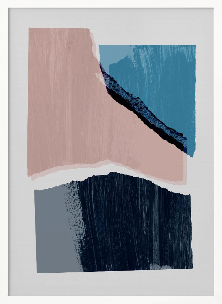 Poster - Pieces 1 white wood poster frame